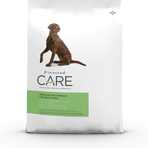 DIAMOND CARE Grain-Free Formulation Adult Dry Dog Food for Sensitive Skin Specially, Itchy Skin or Allergies Made with Hydrolyzed Protein from Salmon 25lb
